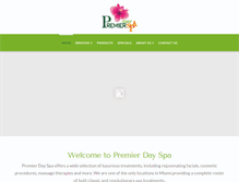 Tablet Screenshot of premierdayspa.com