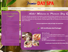 Tablet Screenshot of premierdayspa.net